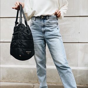 PRADA CONVERTIBLE BOMBER TOTE TESSUTO MEDIUM